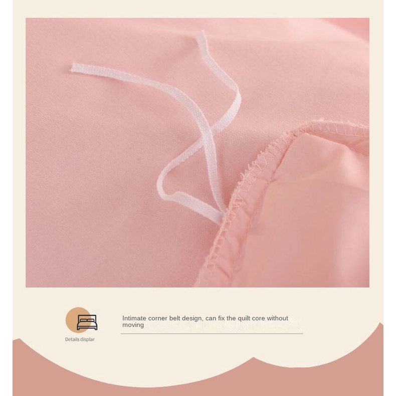 Korean Princess Style Washed Cotton Four-Piece Set Internet Hot Girlish Solid Color Floral Duvet Cover Bed Sheet Bed Skirt Bedding