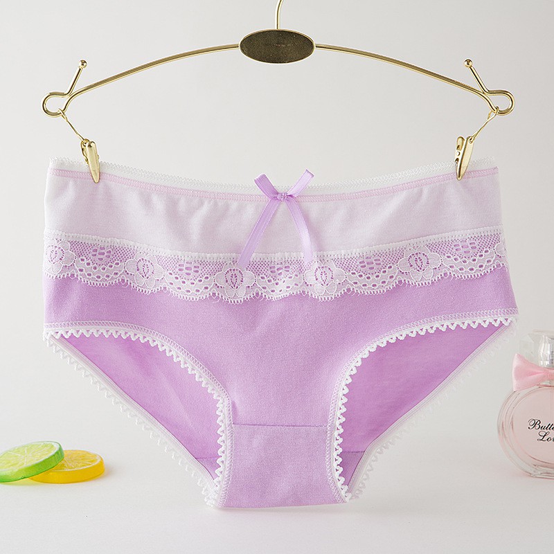 Quần lót nữ cotton điều hòa phối ren - ChikChik QL012