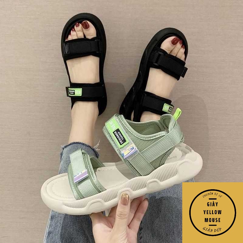 Giày Sandal dép quai hậu nữ  FREESHIP  đế siêu êm 2 quai dán chữ FIN