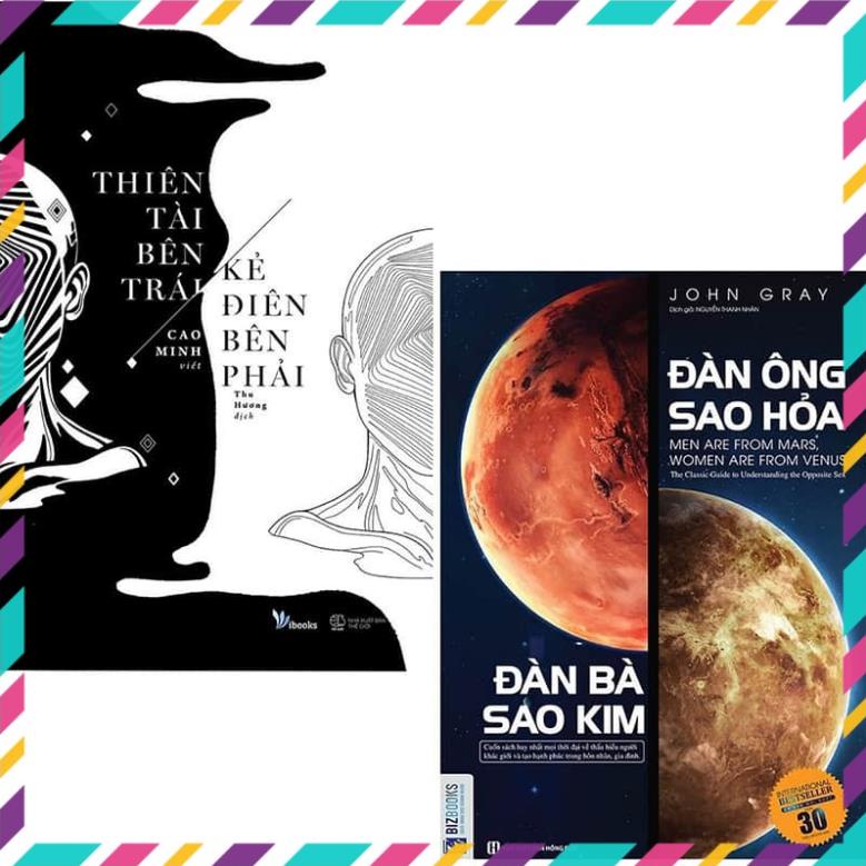 💥- Combo 2 Cuốn Thiên Tài Bên, Trái Kẻ Điên Bên Phải + Đàn Ông Sao Hỏa Đàn Bà Sao Kim