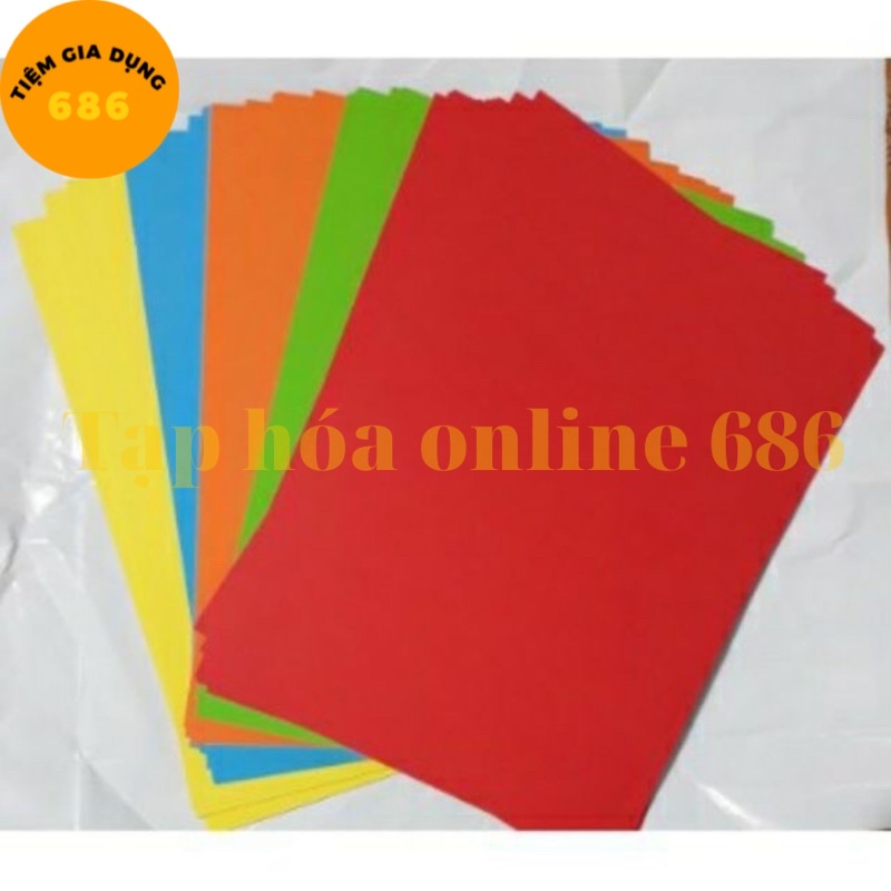 Giấy màu A4 5 màu Hồng Hà