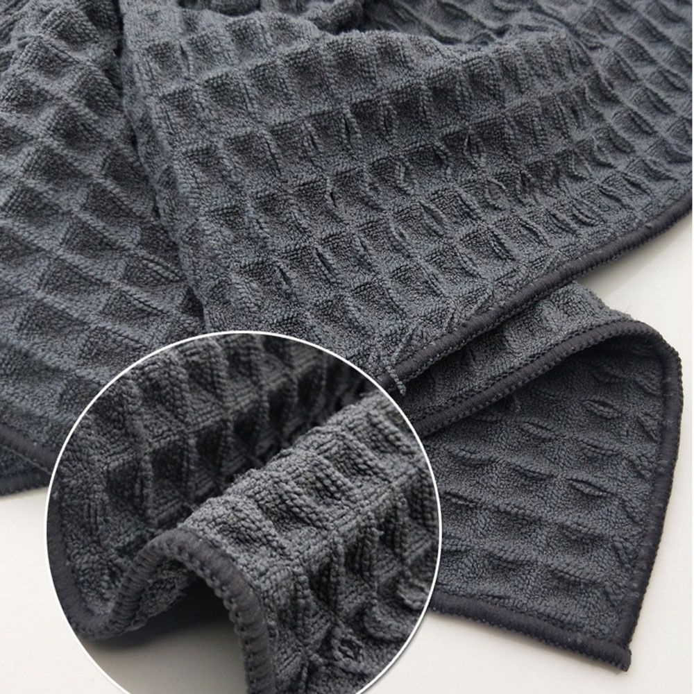 Khăn Lau Xe Hơi Kính Lái Ô Tô, Khăn Lau Cửa Kính Chất Liệu Microfiber Tổ Ong Caro