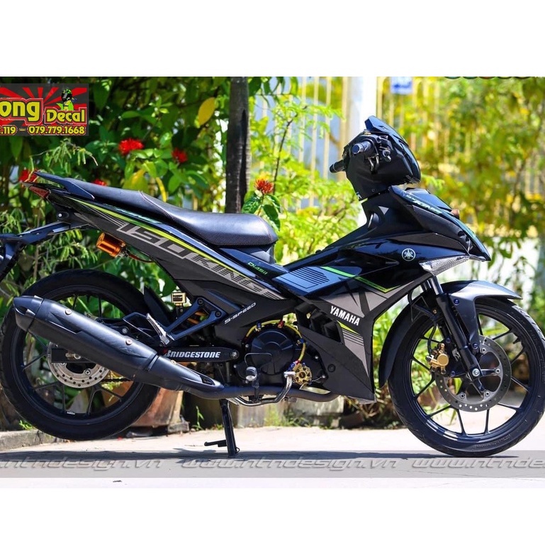 Tem Rời Yamaha Exciter 150 MX King Dán Xe Đen - Tem Chuẩn Không Phai Màu