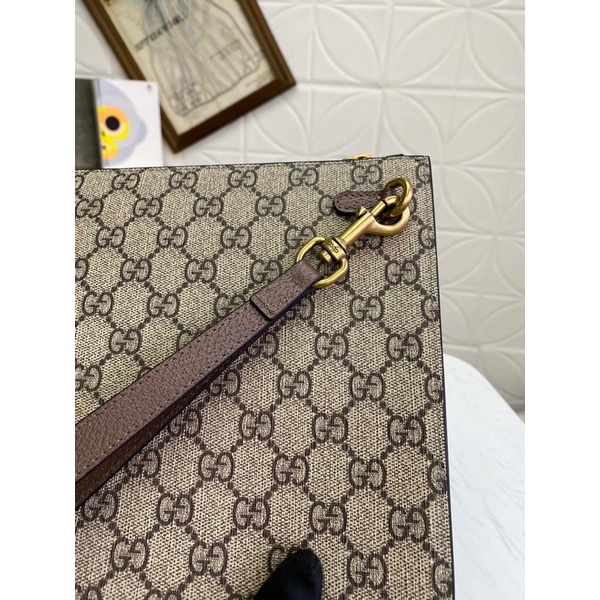 Clutch cầm tay nam Gucci GC Supreme da thật cao cấp thêu hình ong