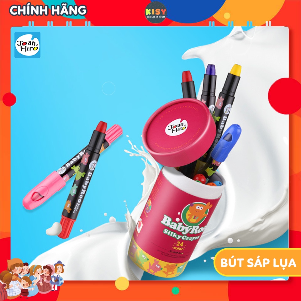 [DỄ RỬA] Sáp Lụa Silky Crayon - CHÍNH HÃNG Joan Miro dễ dàng tẩy xóa tiêu chuẩn Châu Âu Cho Bé 3+