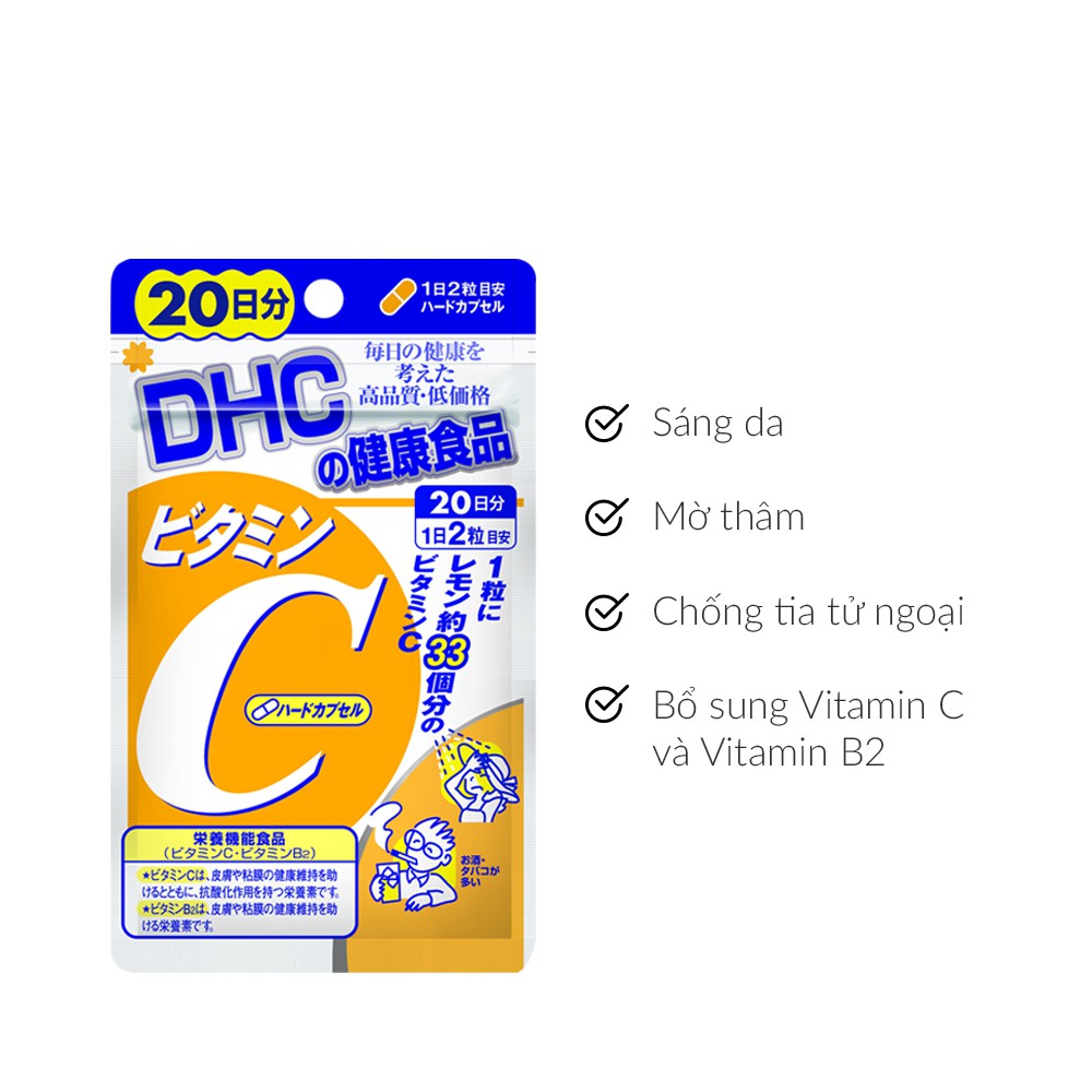 Viên Uống DHC Bổ Sung Vitamin C Nhật Bản 30 ngày - Gói 60 Viên