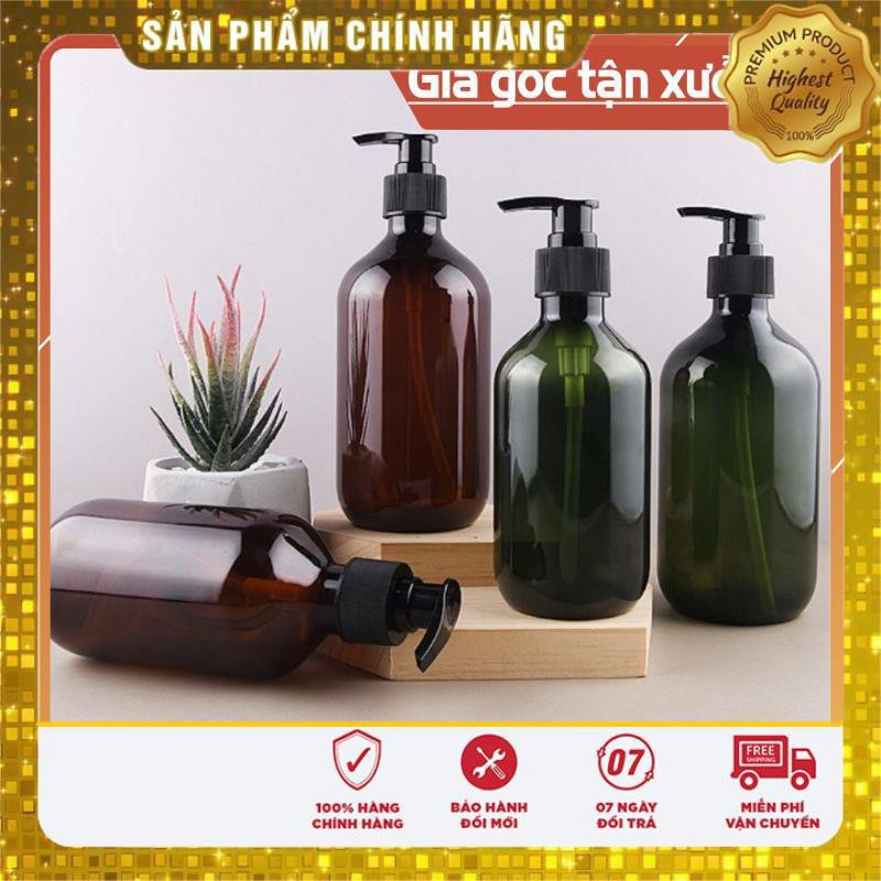 Chai nhựa pet xịt vòi nhấn 300ml chiết mỹ phẩm, đựng dầu gội, sữa tắm