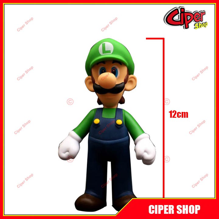 Mô hình Luigi mũ Xanh 12cm - Mô hình Mario