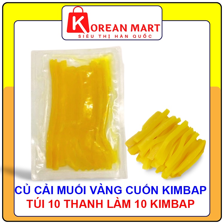 Củ cải vàng cuốn Kimbap Hàn quốc Sajo túi 10 thanh