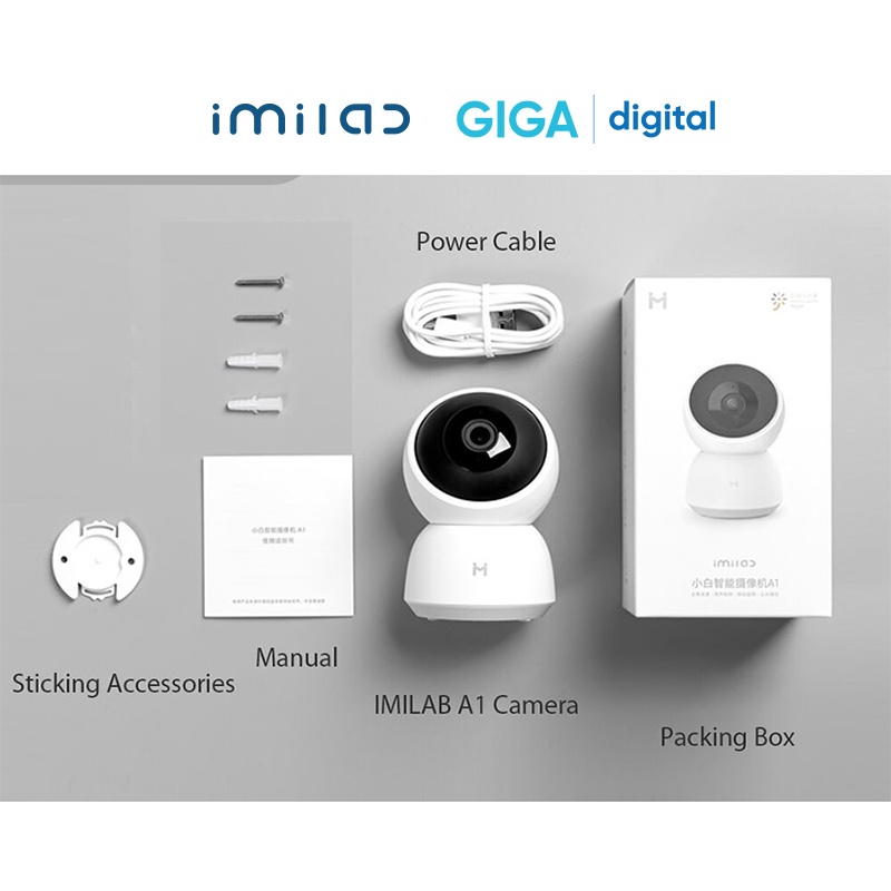Camera giám sát IMILAB A1 full sạc chính hãng - App Mihome - Đàm thoại 2 chiều, cảnh báo chuyển động và tiếng khóc