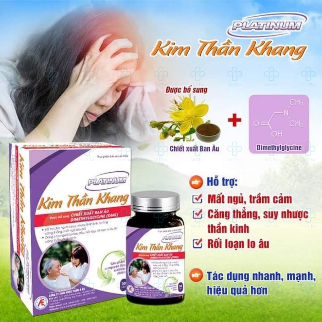 Kim Thần Khang PLATINUM - Hỗ trợ Mất Ngủ, Rối Loạn Lo Âu, Đau Đầu, Giúp Dưỡng Tâm, An Thần