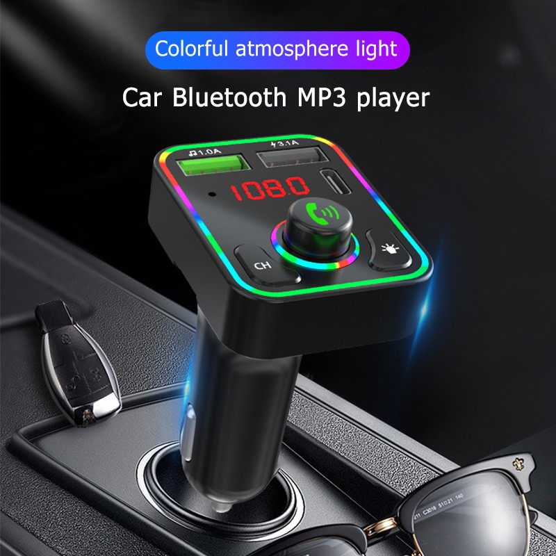 Máy Phát Nhạc Mp3 Bluetooth 5.0 Kèm Phụ Kiện Cho Xe Ô Tô