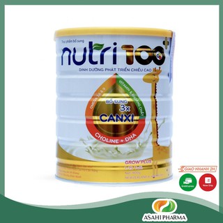 Sữa bột dinh dưỡng giúp trẻ phát triển chiều cao và trí não NUTRI 100+ Grow Plus 900g phù hợp Trẻ từ 1 đến 15 tuổi