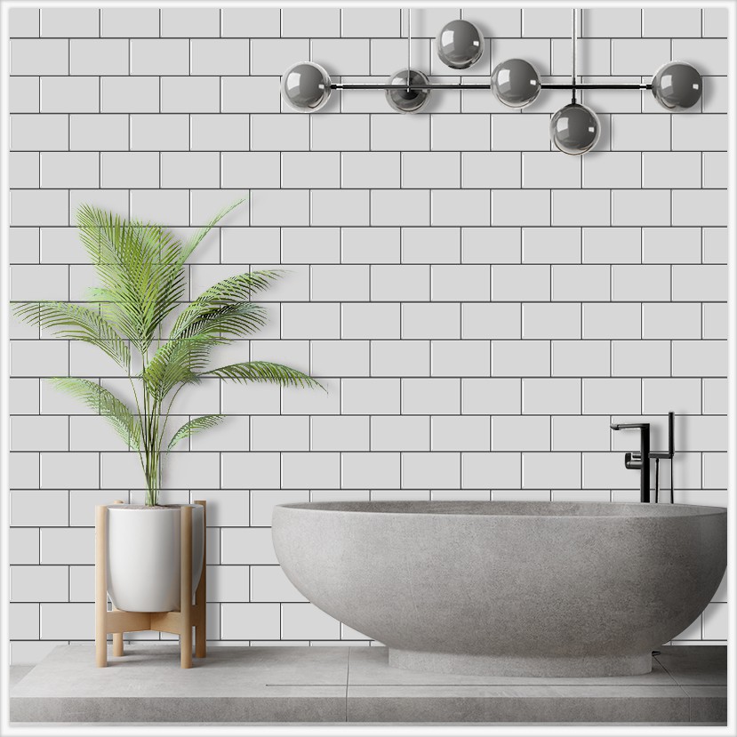 Decal Dán Tường Vân Gạch Xám ( M9) Kích Thước 60*150 |Giấy Dán Tường Giả Vân Gạch Chống Nước Dễ Lau Chùi