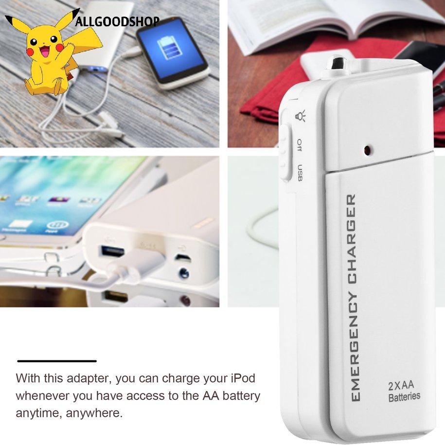 111all} Portable AA External Battery Emergency USB Charger For MP3 Player for iPhone