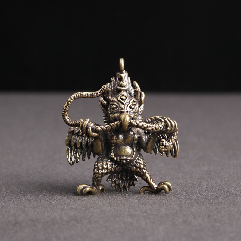 Mặt dây chuyền hình chìa khóa bằng đồng thau thiết kế nhỏ nhắn phong cách đạo Phật