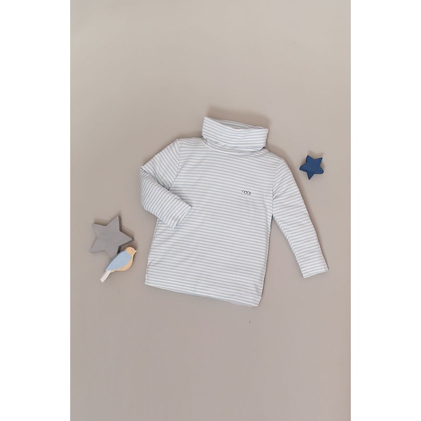 Áo Cổ Lọ 5cm Nous Cho Bé Trai, Bé Gái Màu Kẻ Xanh, Hồng Nhỏ Chất Liệu Nu Petit Kháng Khuẩn Mềm Nhẹ