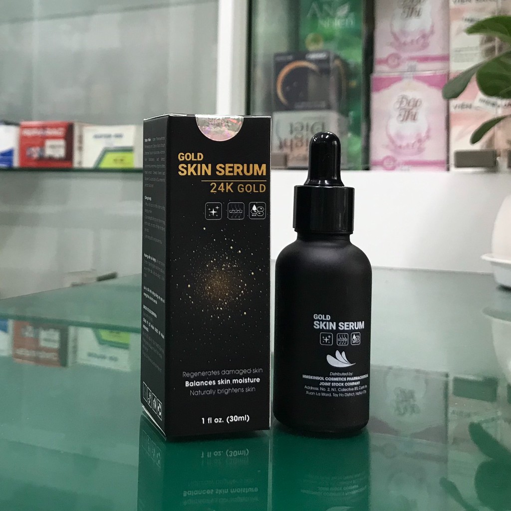 Serum Hispa Gold skin 24k – Tinh chất vàng giúp da trắng sáng,mịn màng, ngăn ngừa lão hóa (30ml)