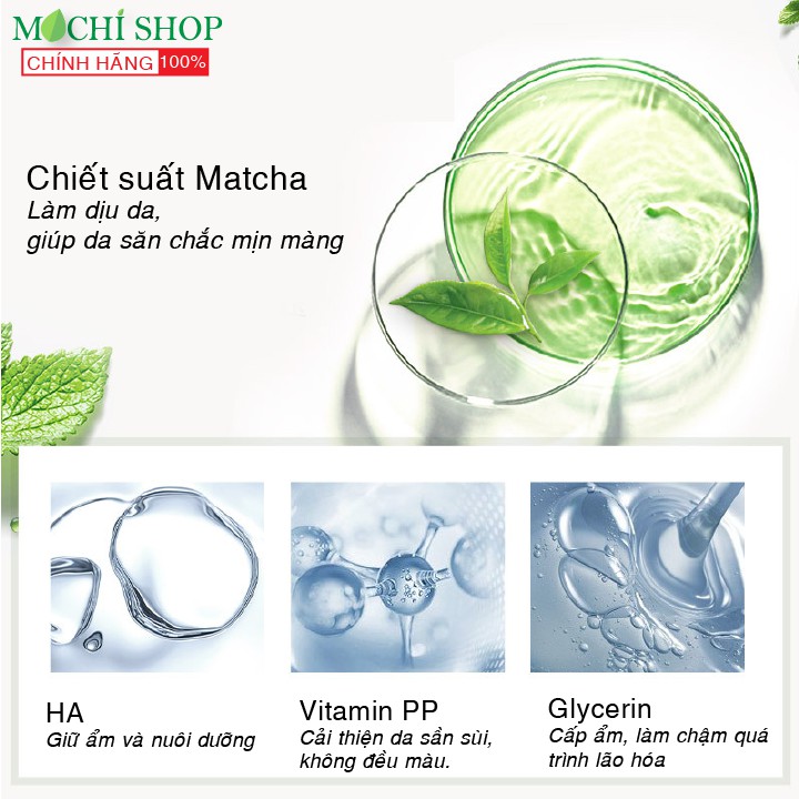 Mặt Nạ Ngủ LAIKOU Matcha Trà Xanh Chính Hãng Thải Độc, Trắng Da, Ngừa Mụn - MOCHI SHOP