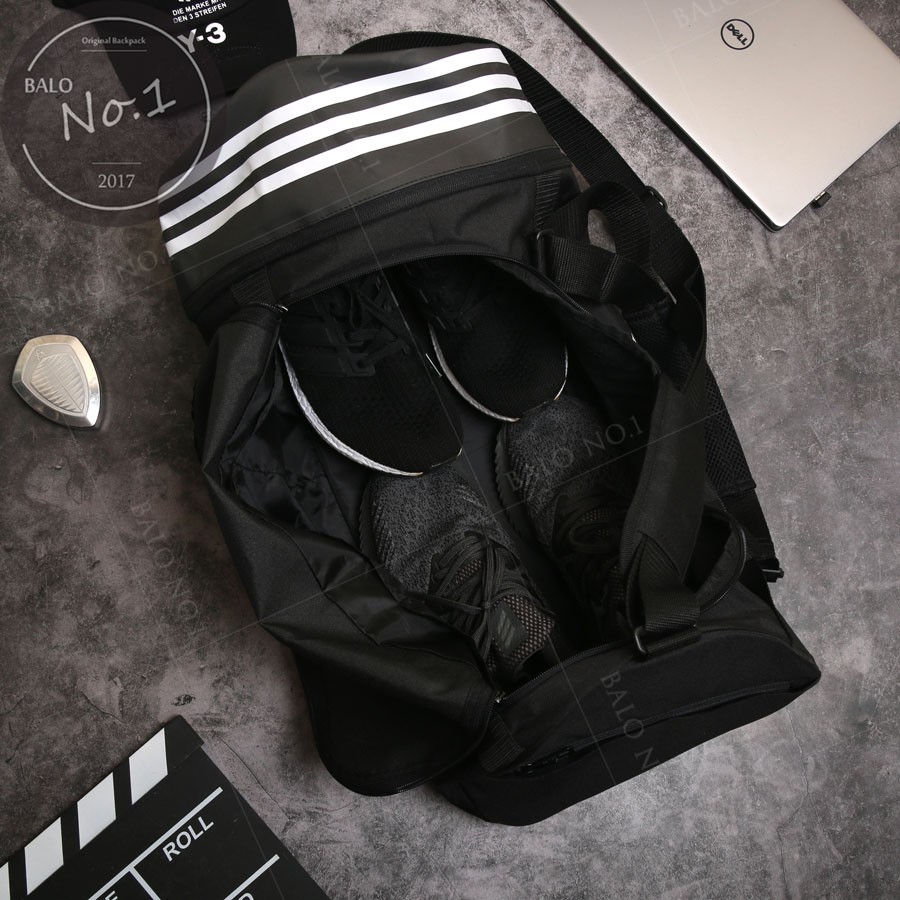 [ FREE SHIP] Túi trống Convertible 3 Stripes Duffel Bag-Size M