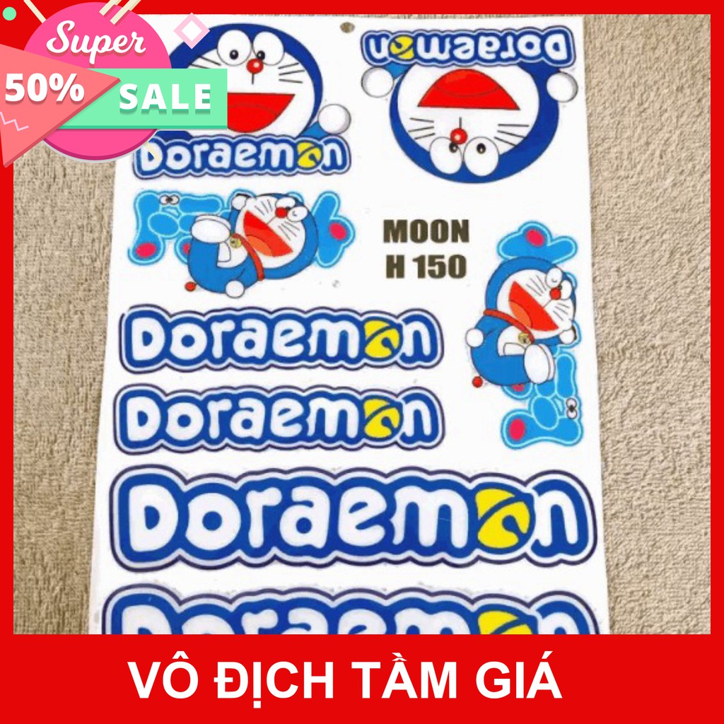 [GIÁ GỐC] NGUYÊN BỘ TEM NỔI DÁN XE MÁY DÁN TRANG TRÍ NHÀ CỬA HOẶC DỤNG CỤ CHO BÉ DORAEMON DOREMON MẪU H150