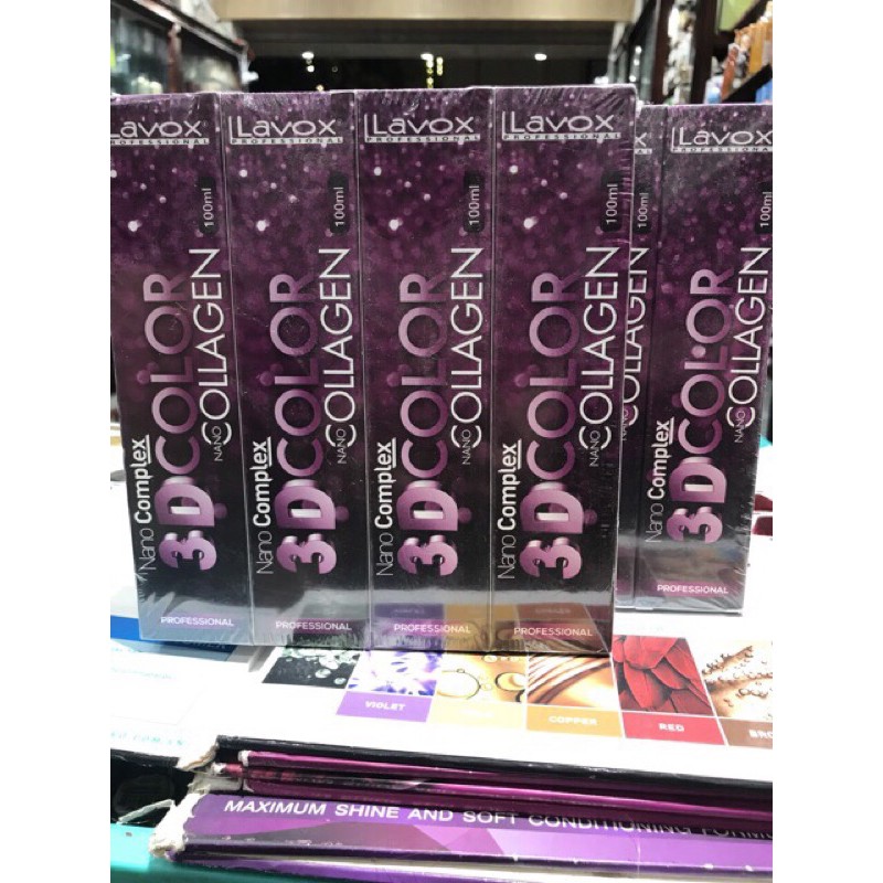 nhuộm tóc collagen 3D Lavox 100g