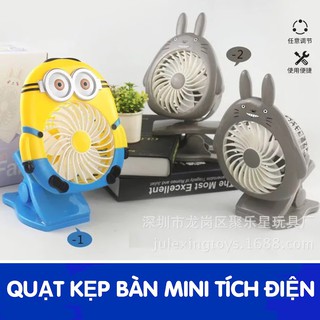 Quạt mini kẹp bàn siêu kute - Sử dụng sạc pin cổng usb tiện dụng
