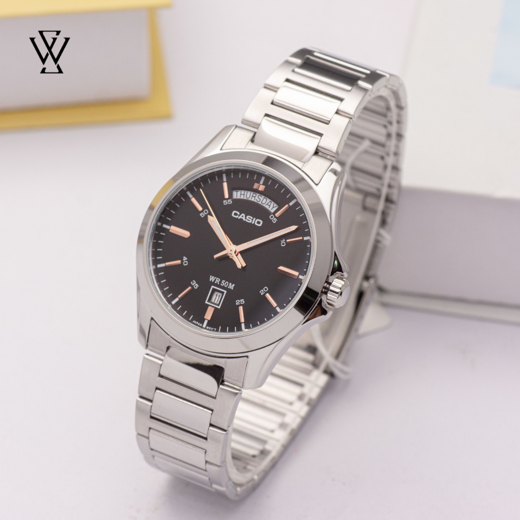 Đồng Hồ Quartz Nam Casio WATCHSTORE MTP-1370D-1A2VDF Thiết Kế Kính Khoáng 40mm, Dây Kim Loại, Vỏ Thép Không Gỉ