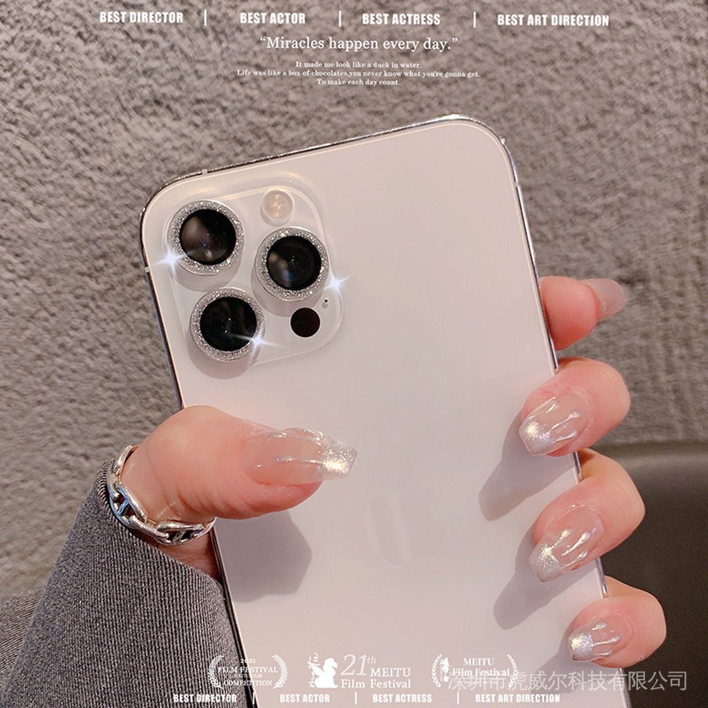 Miếng Dán Bảo Vệ Camera Sau Đính Đá Lấp Lánh Cho Iphone13 / Iphone12 Iphone12 / Iphone11