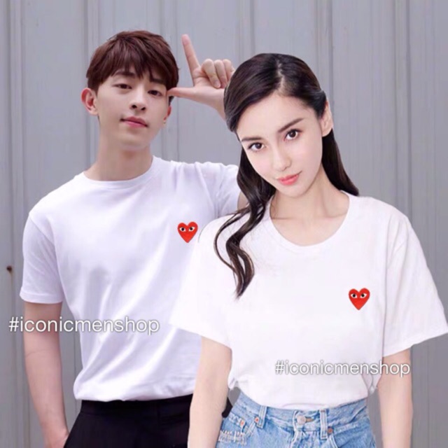 Áo thun hình mắt tim kute