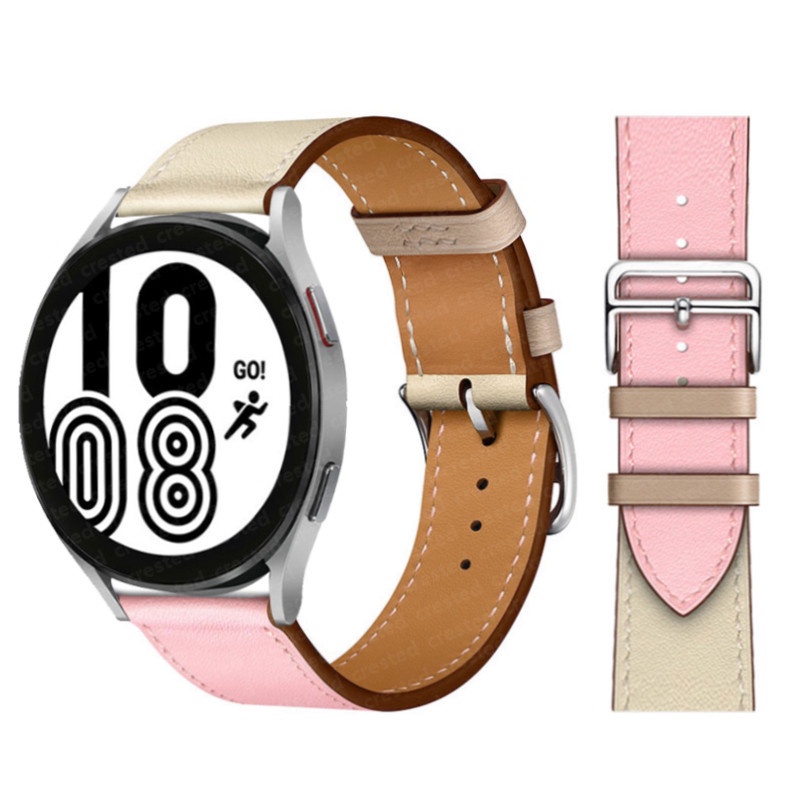 Dây Đeo Bằng Da 20Mm 22Mm Cho Đồng Hồ Thông Minh Samsung Galaxy Active 2 / 3 / 46Mm / 42Mm / S3 / Huawei GT2 Pro GT3 4 44Mm 40Mm