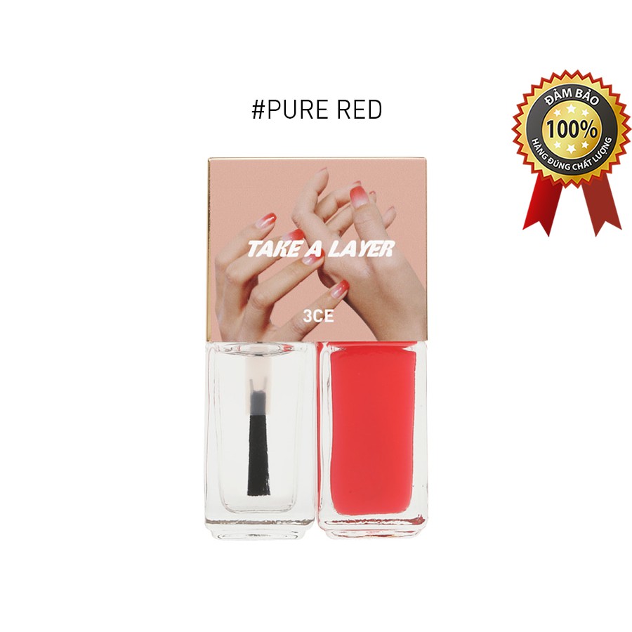 SƠN MÓNG TAY [3CE] TAKE A LAYER LAYERING NAIL LACQUER #PURE RED