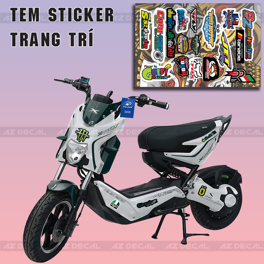 Hình Dán Sticker Chủ Đề Racyng 02 Trang Trí Xe, Mũ Bảo Hiểm, Laptop | Tờ A4