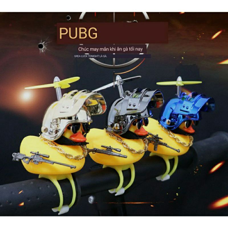Vịt Vàng Lính Pubg Siêu Ngầu Trang Trí Ô tô, Xe Máy , Xe Đạp