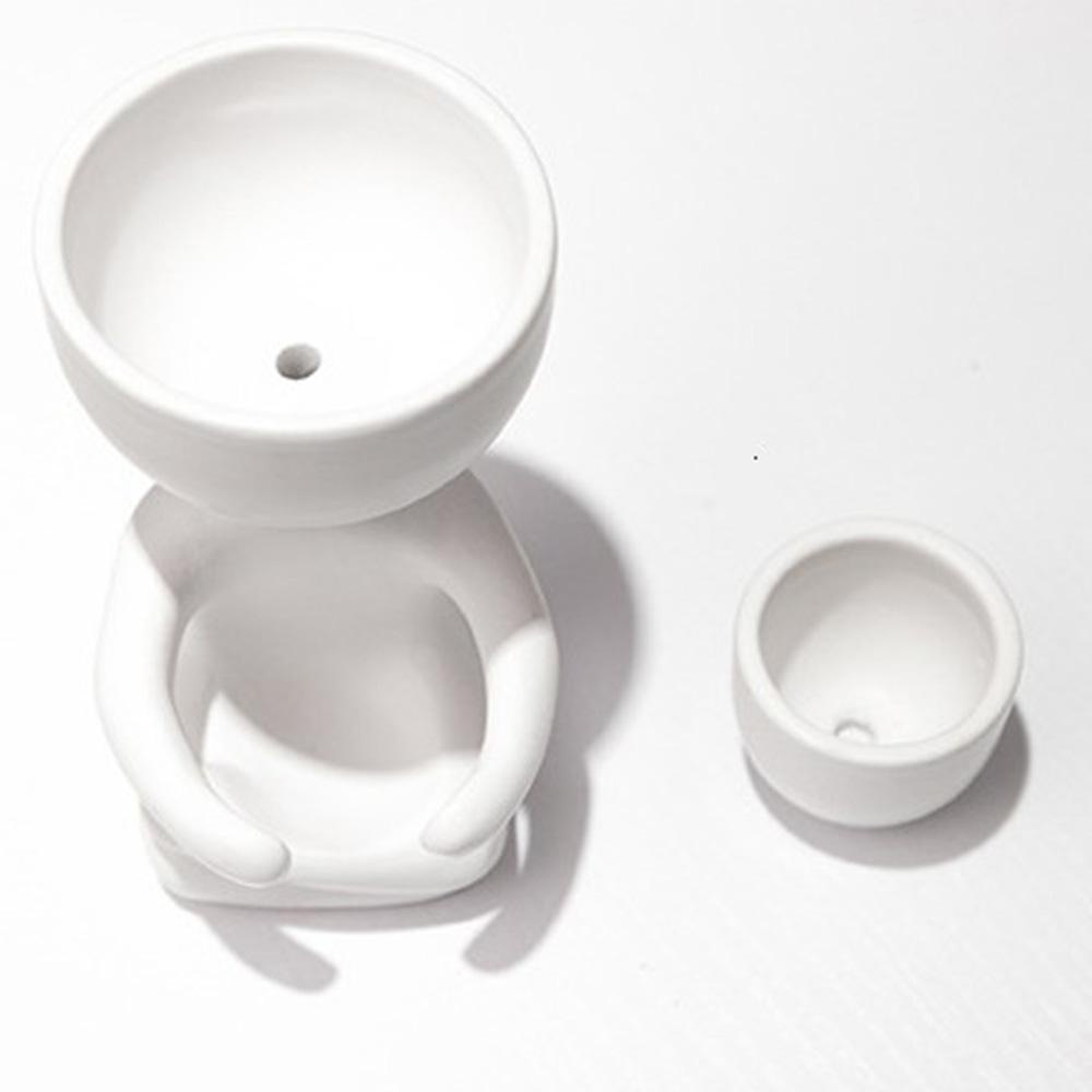 YIYU Chậu Hoa Bằng Sứ Hình Chân Dung Người Dễ Thương