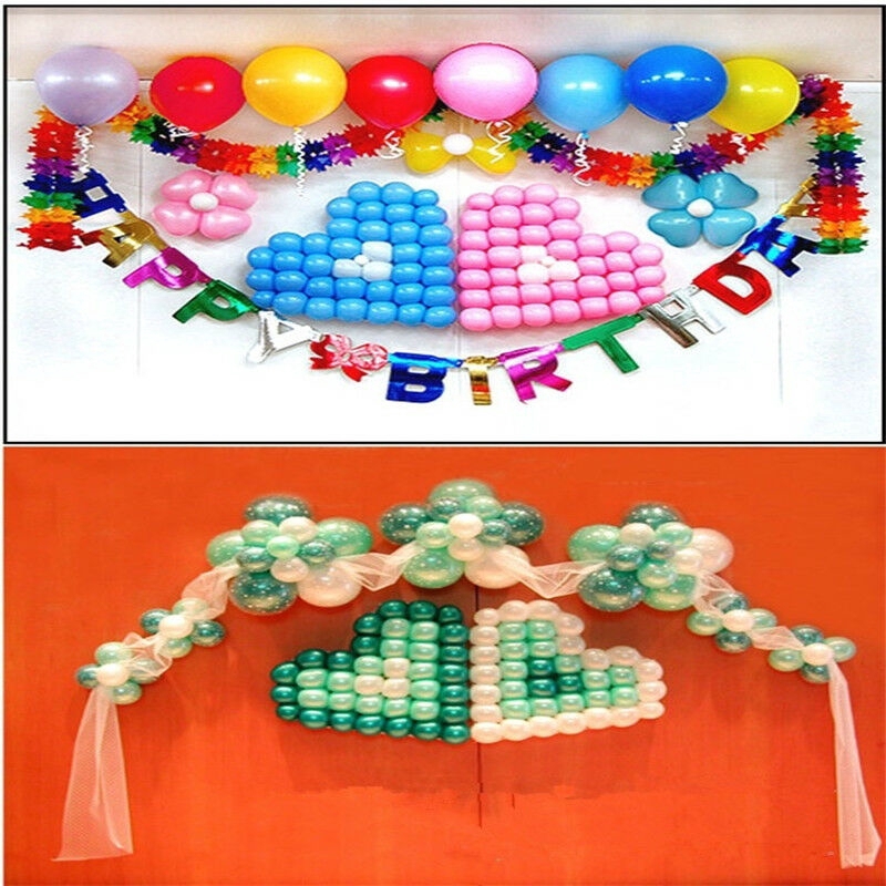 Set 100 bong bóng chấm bi trang trí tiệc
