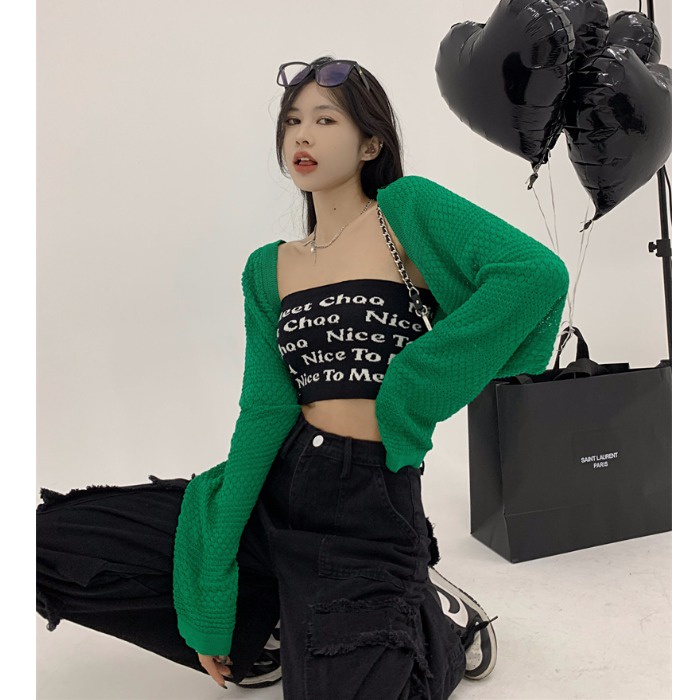 QADCOL Dairy Set Áo Khoác Cardigan Chống Nắng Dáng Ôm Mặc Mùa Hè Nóng Bỏng Cho Nữ