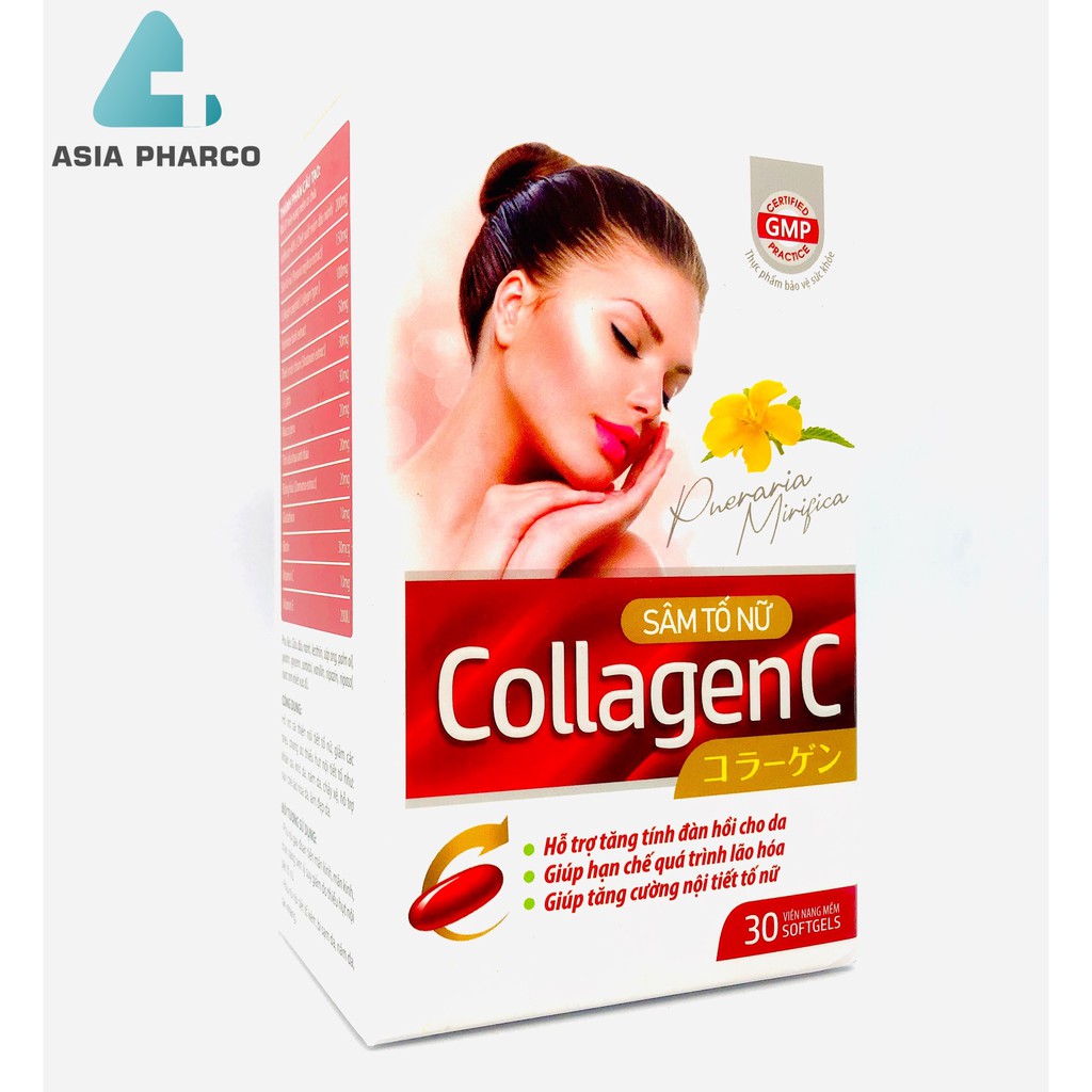 sâm tố nữ collagenC - hỗ trợ tăng tính đàn hồi cho da, giúp hạn chế quá trình lão hóa da, tăng cường nội tiết tố nữ