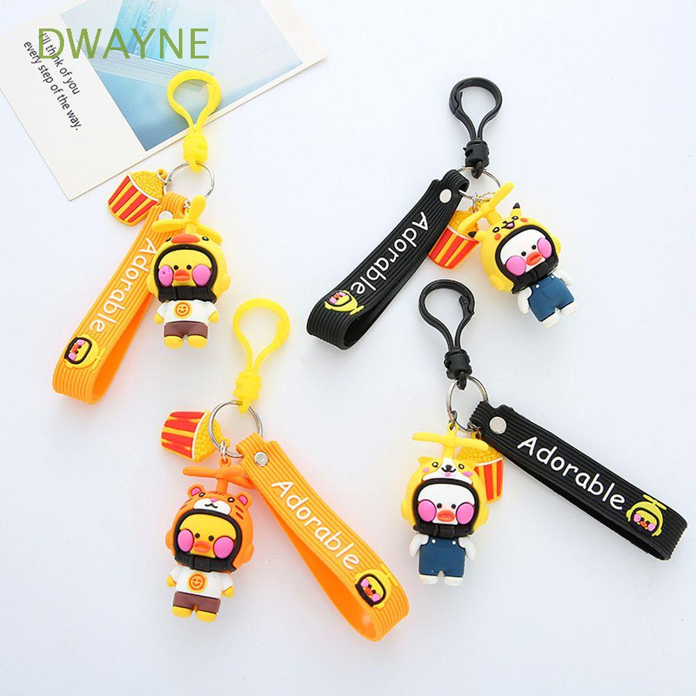 Móc khóa hình vịt con đội nón bảo hiểm xinh xắn