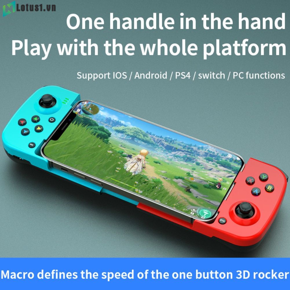Không dây Gamepad Bluetooth-Tương thích Bộ Điều Khiển Chơi Game Căng Trò Chơi Tay Cầm Phím Điều Khiển Cho Điện Thoại Di Động Điện Thoại PC Máy Tính 【lotus.fr】