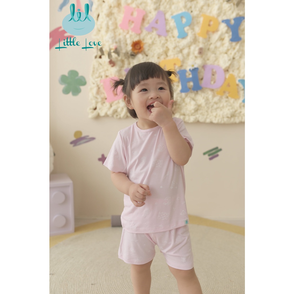 [3M-4Y]Bộ cộc tay petit Lil cho bé trai bé gái mùa hè mát mẻ Little Love