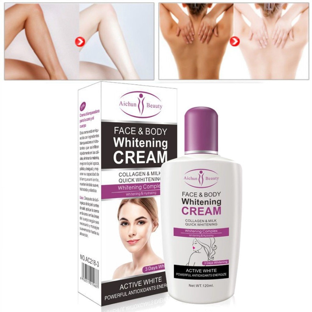 [Hàng mới về] Kem dưỡng trắng da toàn thân Aichun Beauty chăm sóc da hiệu quả 120ml