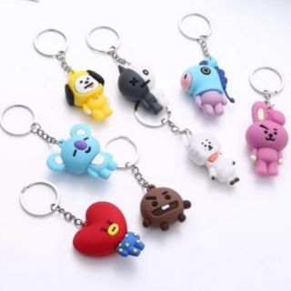 Combo 8 móc khóa bts - bt21 bằng nhựa cứng