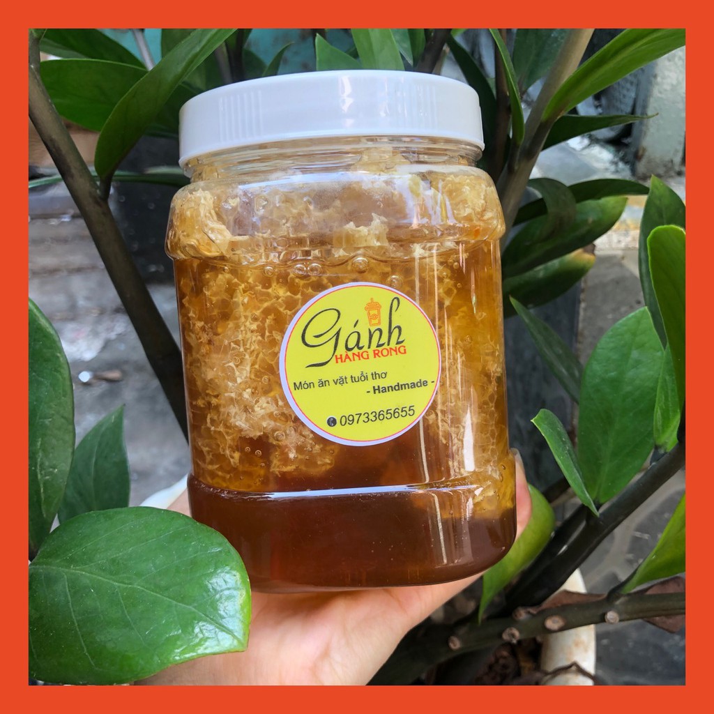 Mật ong nguyên sáp bánh tổ 1kg nguyên chất