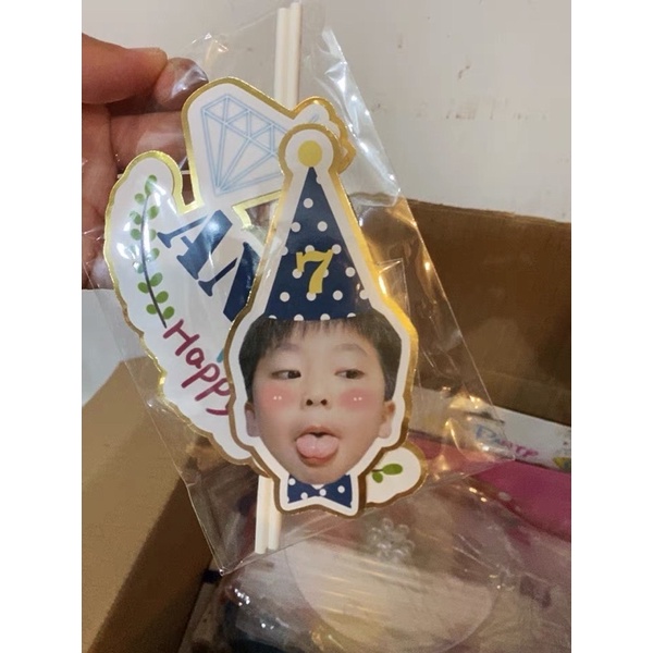 Toper chibi ảnh bé cắm bánh cupcake-bánh sinh nhật by LemonDecor