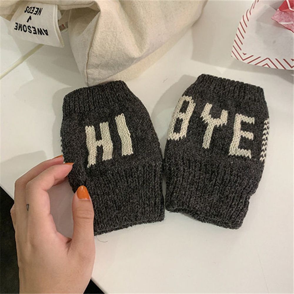 Găng tay hở ngón bằng nhung mềm mại co giãn thoáng khí thời trang thu đông cho nữ