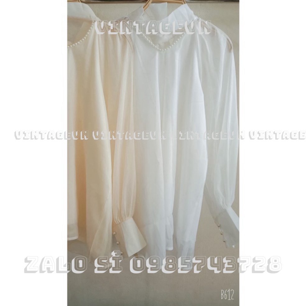 Áo babydoll tay bồng tiểu thư dấu quần kaca vintagevn