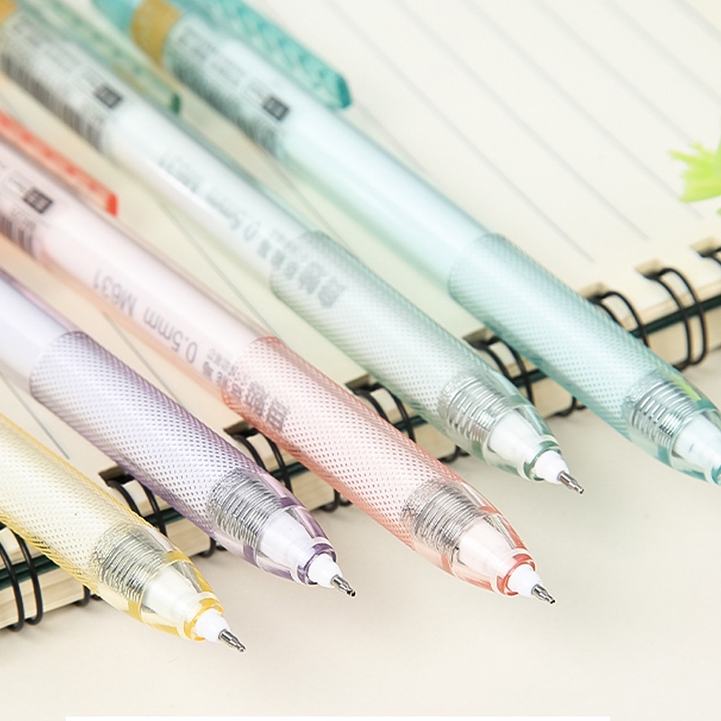 Set 5 Bút Mực Gel Ngòi 0.5mm Trong Suốt Chất Lượng Cao