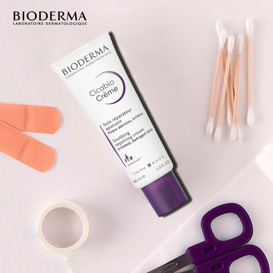 Kem dưỡng ẩm và phục hồi da Bioderma cicabio crème 40ml TẶNG mặt nạ Sexylook (Nhập khẩu)
