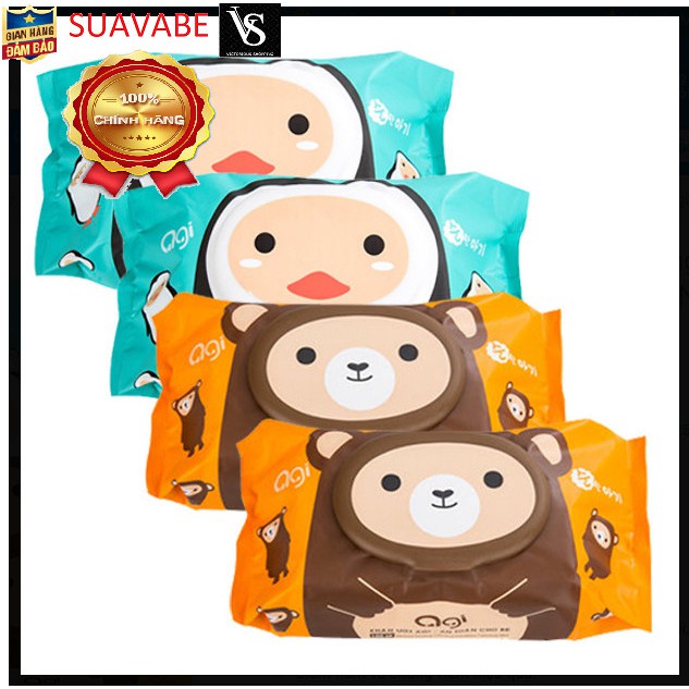 Combo 2 Gói Khăn Ướt AGI Không Mùi, Không Hương 100 tờ/gói  - Giao Màu Ngẫu Nhiên